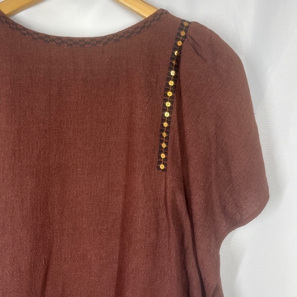 Ulla Johnson Dress Betti Andorra 100% Silk Embroidered Sequin Batwing Size 0 NWT - Picture 7 of 10